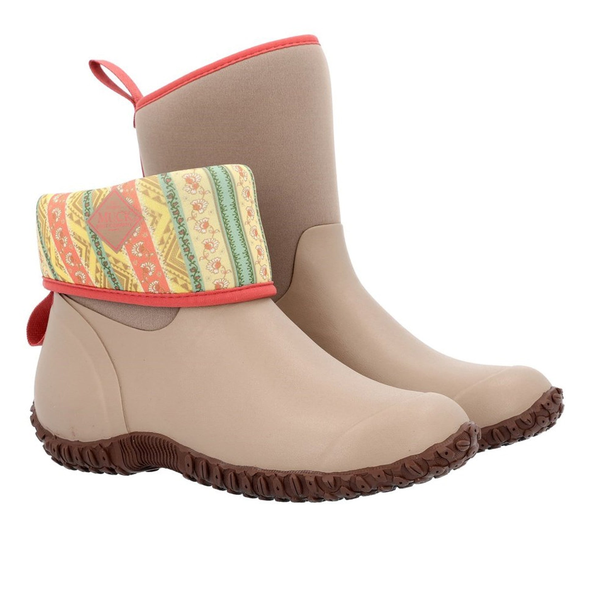 Tan - Close up - Muck Boots Womens-Ladies Muckster II Mid Cut Wellington Boots