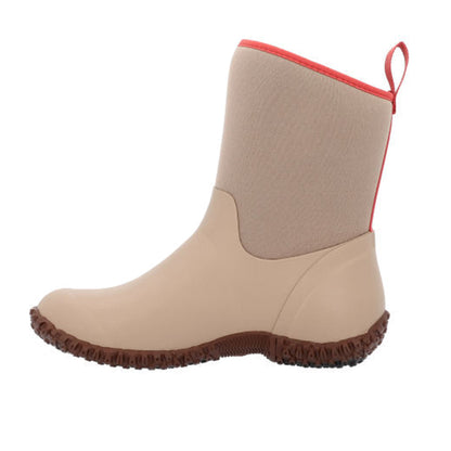 Tan - Back - Muck Boots Womens-Ladies Muckster II Mid Cut Wellington Boots