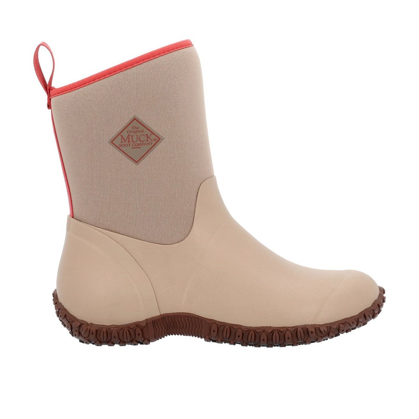 Tan - Side - Muck Boots Womens-Ladies Muckster II Mid Cut Wellington Boots