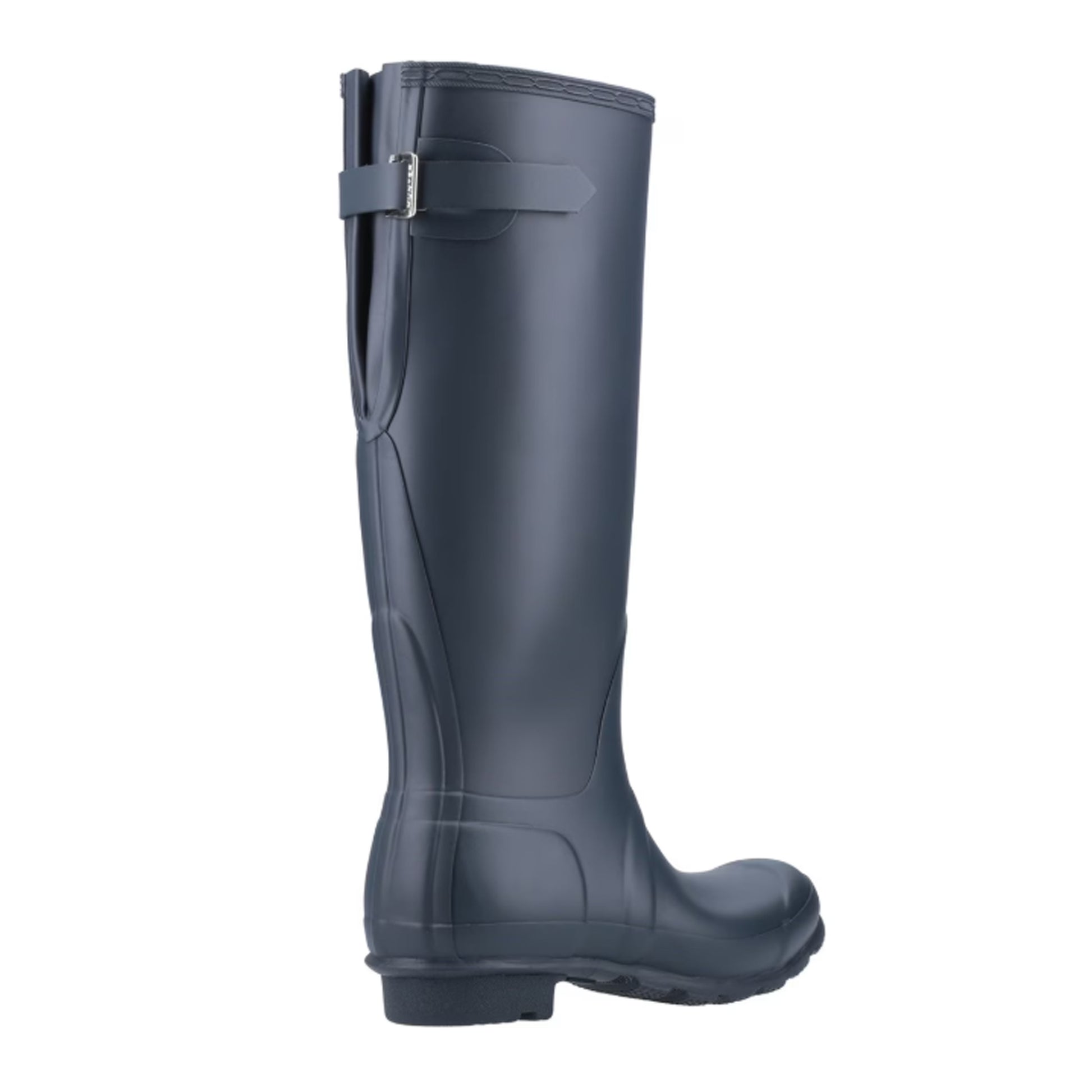 Navy - Side - Hunter Womens-Ladies Original Tall Wellington Boots