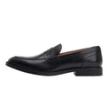 Black - Side - Base London Mens Kennedy Leather Loafers