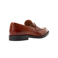 Dark Brown - Back - Base London Mens Kennedy Leather Loafers