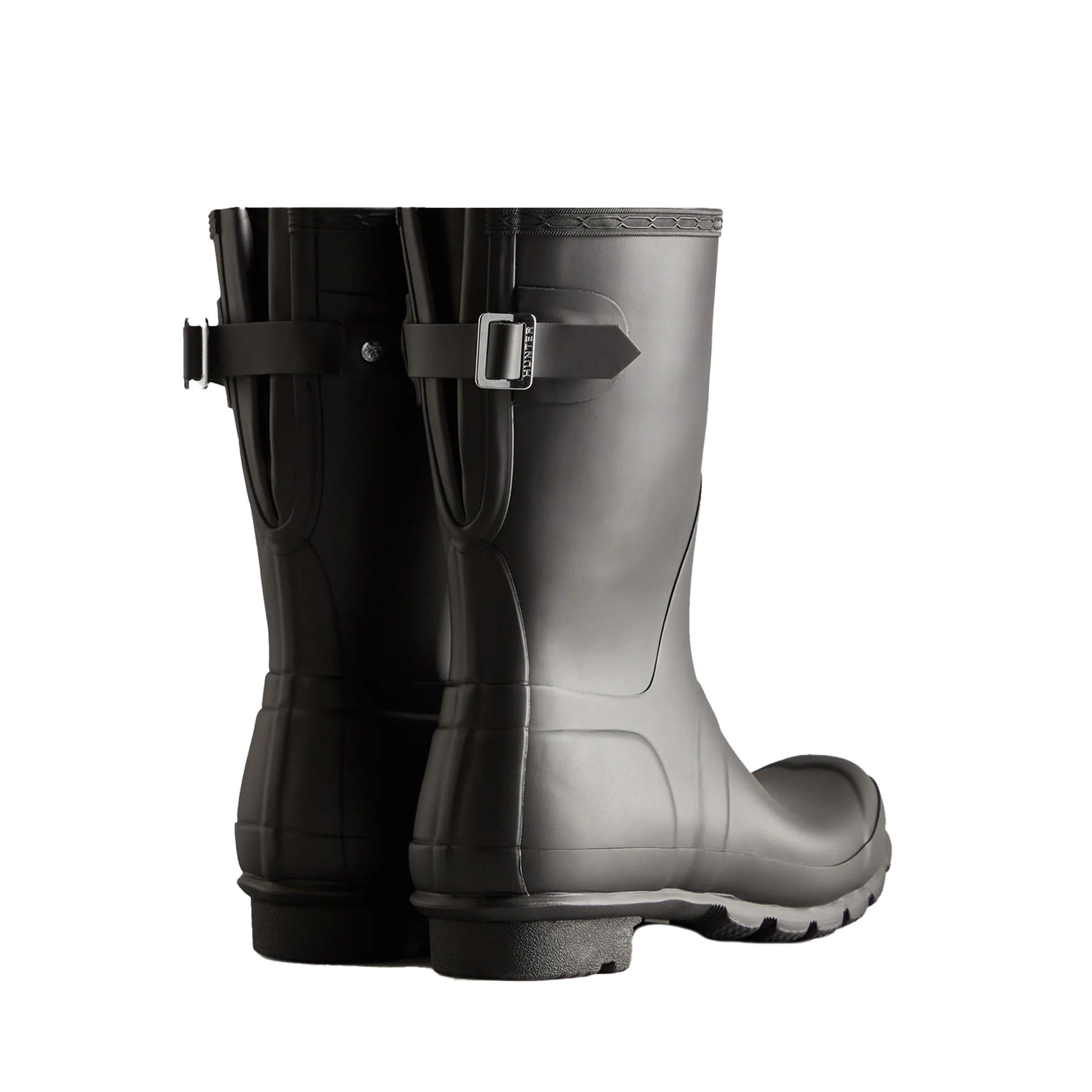 Black - Back - Hunter Womens-Ladies Short Wellington Boots
