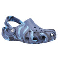 Navy - Front - Crocs Childrens-Kids Classic Marble Clogs