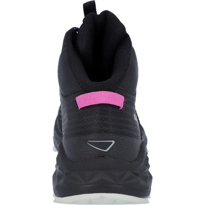 Black-Cool Grey-Cyclamen - Back - Hi-Tec Mens Fuse Trail Waterproof Mid Cut Trainers