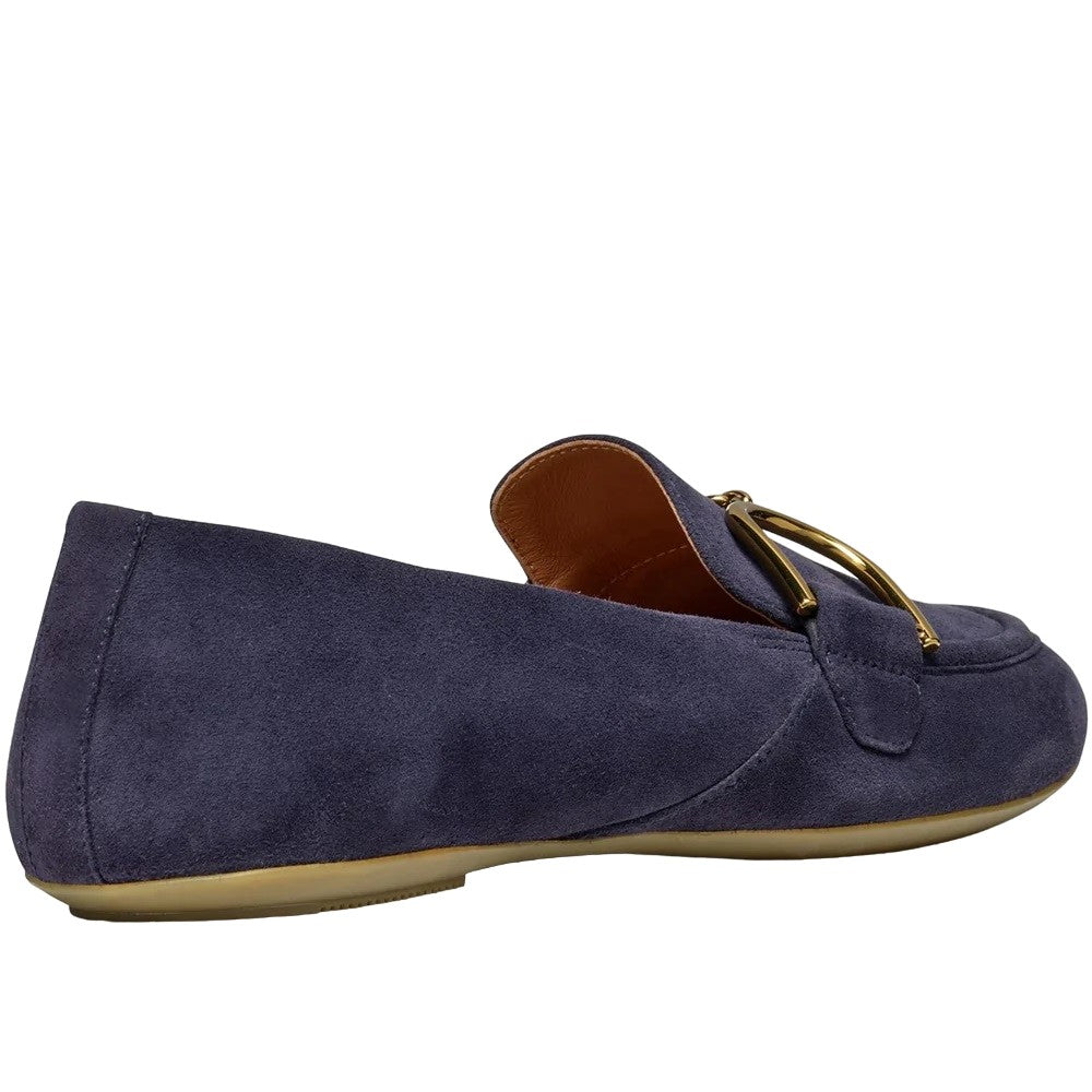 Navy - Back - Geox Womens-Ladies Palmaria Suede Loafers