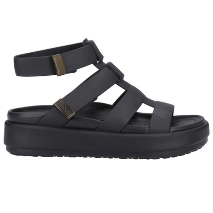Black - Lifestyle - Crocs Womens-Ladies Brooklyn Luxe Gladiator Sandals