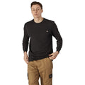 Black - Side - Dickies Mens Luray Pocket Long-Sleeved T-Shirt