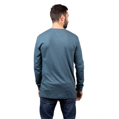 Teal - Back - Caterpillar Mens Trademark Banner Long-Sleeved T-Shirt