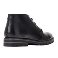 Black - Back - Base London Mens Swan Waxy Leather Chukka Boots