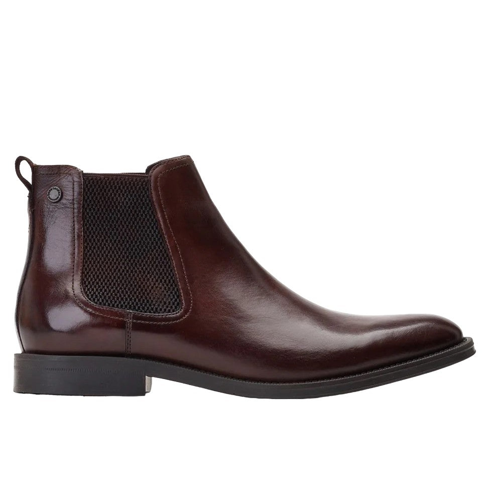 Brown - Lifestyle - Base London Mens Bradwell Waxy Leather Chelsea Boots
