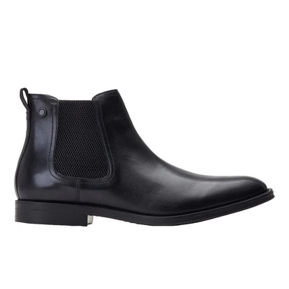 Black - Lifestyle - Base London Mens Bradwell Waxy Leather Chelsea Boots