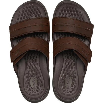 Espresso - Side - Crocs Mens Yukon Vista II Flip Flops
