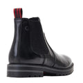 Black - Back - Base London Mens Cutler Leather Waxy Chelsea Boots