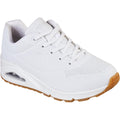 White - Front - Skechers Womens-Ladies Uno Stand On Air Trainers