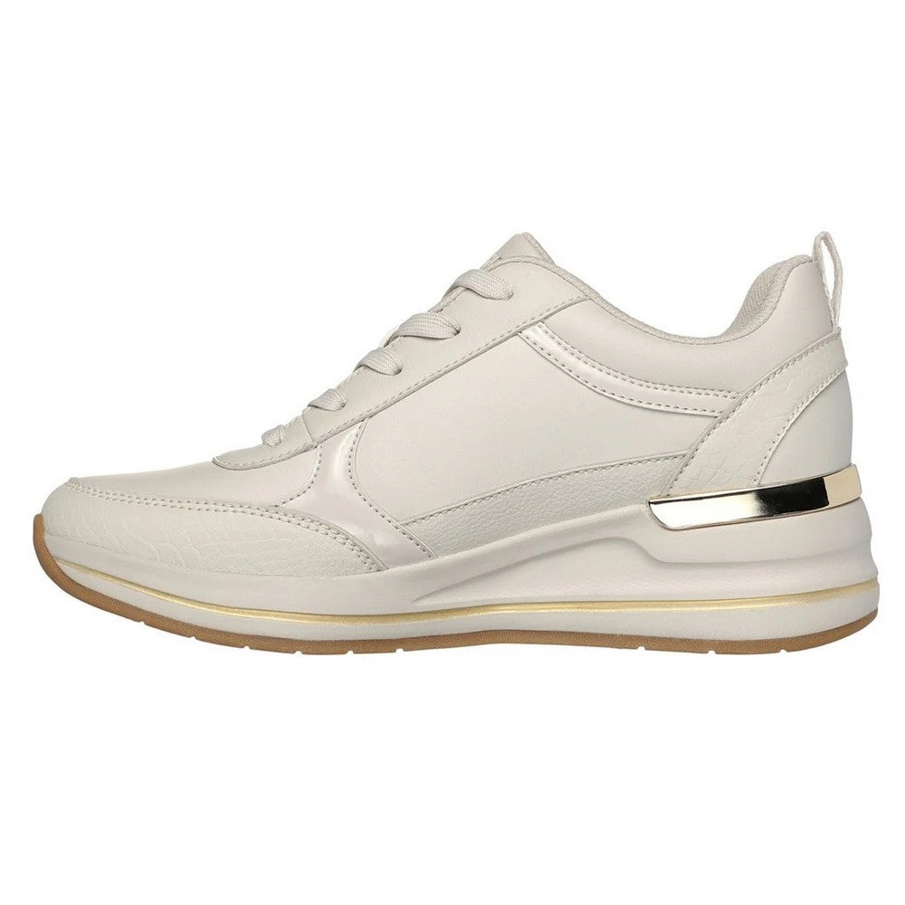 Off White - Side - Skechers Womens-Ladies Billion 2 Fine Shine Trainers