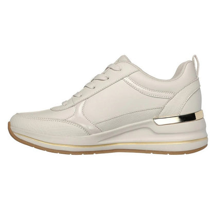 Off White - Side - Skechers Womens-Ladies Billion 2 Fine Shine Trainers