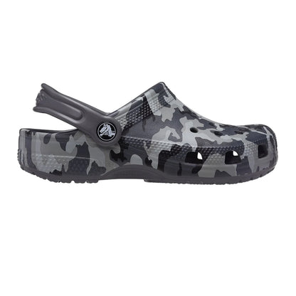 Black-Grey - Lifestyle - Crocs Childrens-Kids Classic Camo Clogs