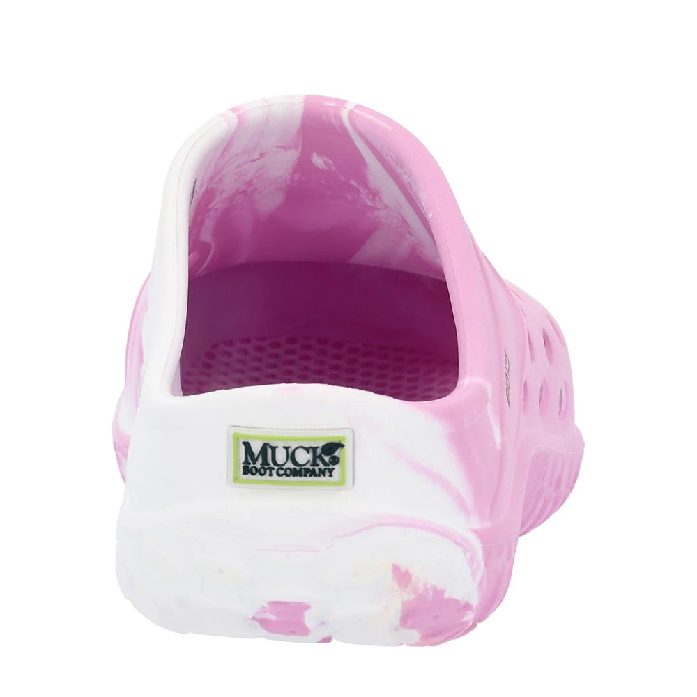 Pink-White - Back - Muck Boots Childrens-Kids Muckster Lite Clogs