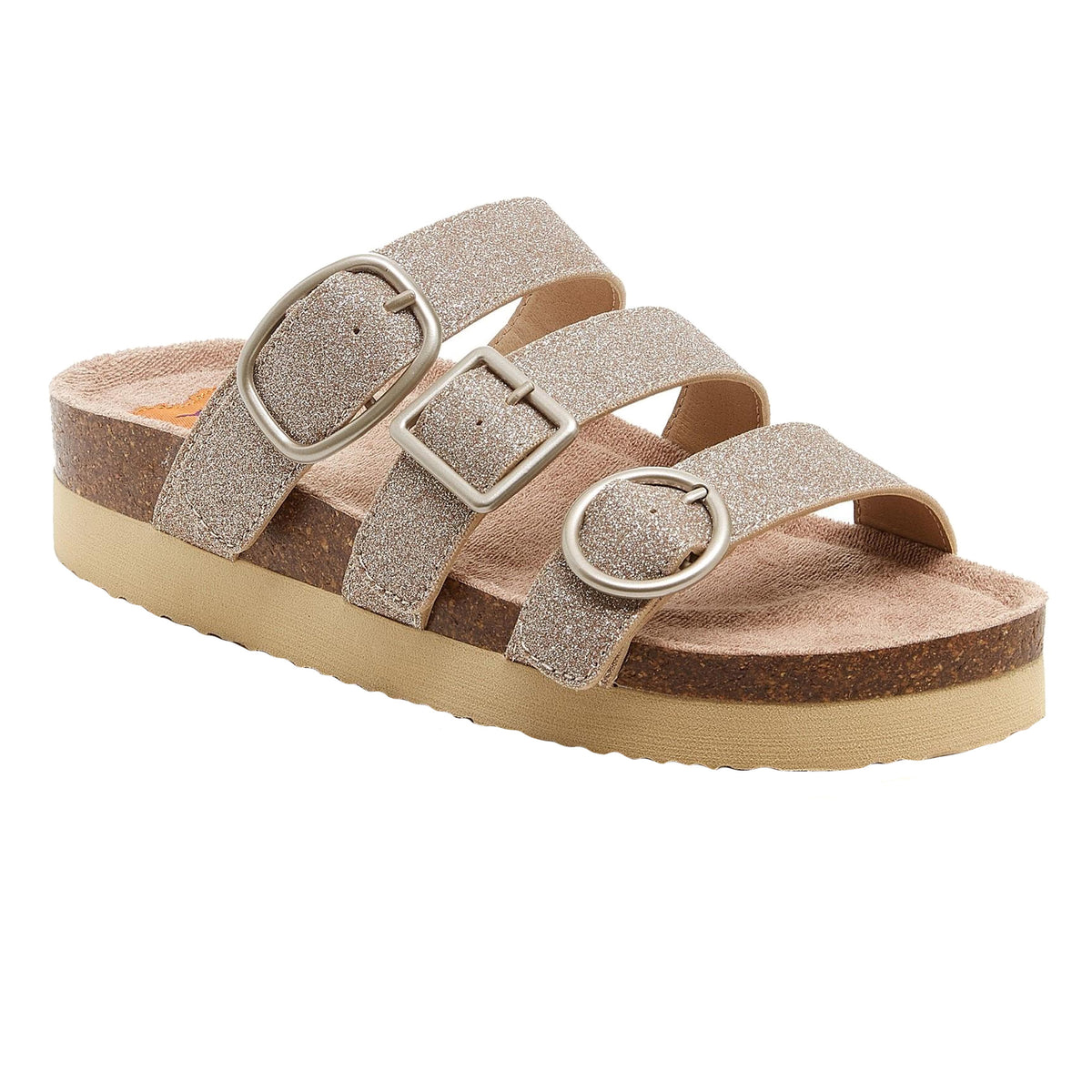 Gold - Front - Rocket Dog Womens-Ladies Astor Glenn Glitter Sandals