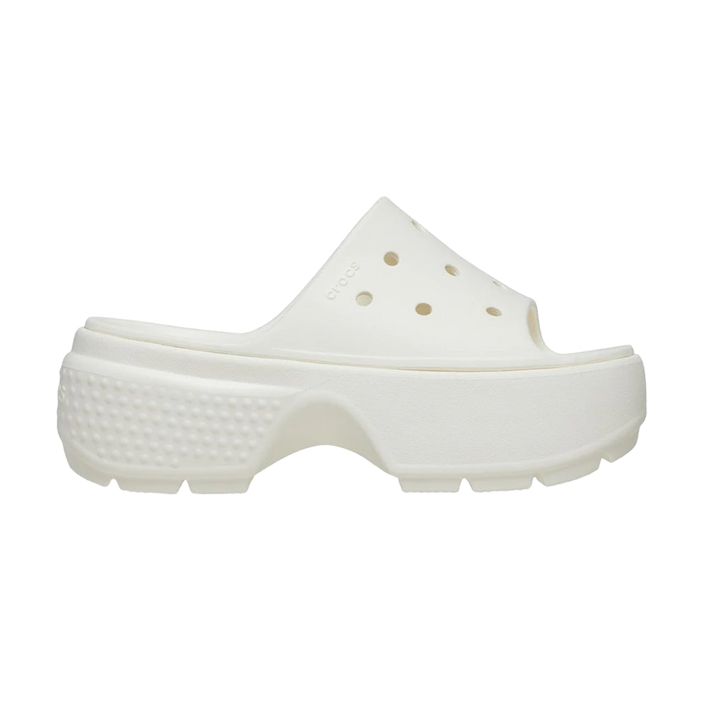 Chalk - Side - Crocs Unisex Adult Stomp Sliders