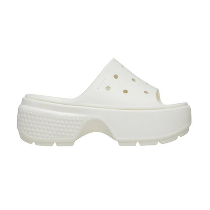 Chalk - Side - Crocs Unisex Adult Stomp Sliders