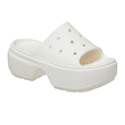 Chalk - Front - Crocs Unisex Adult Stomp Sliders