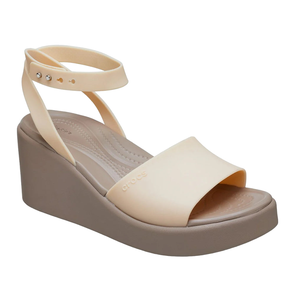 Shitake - Front - Crocs Womens-Ladies Brooklyn Wedge