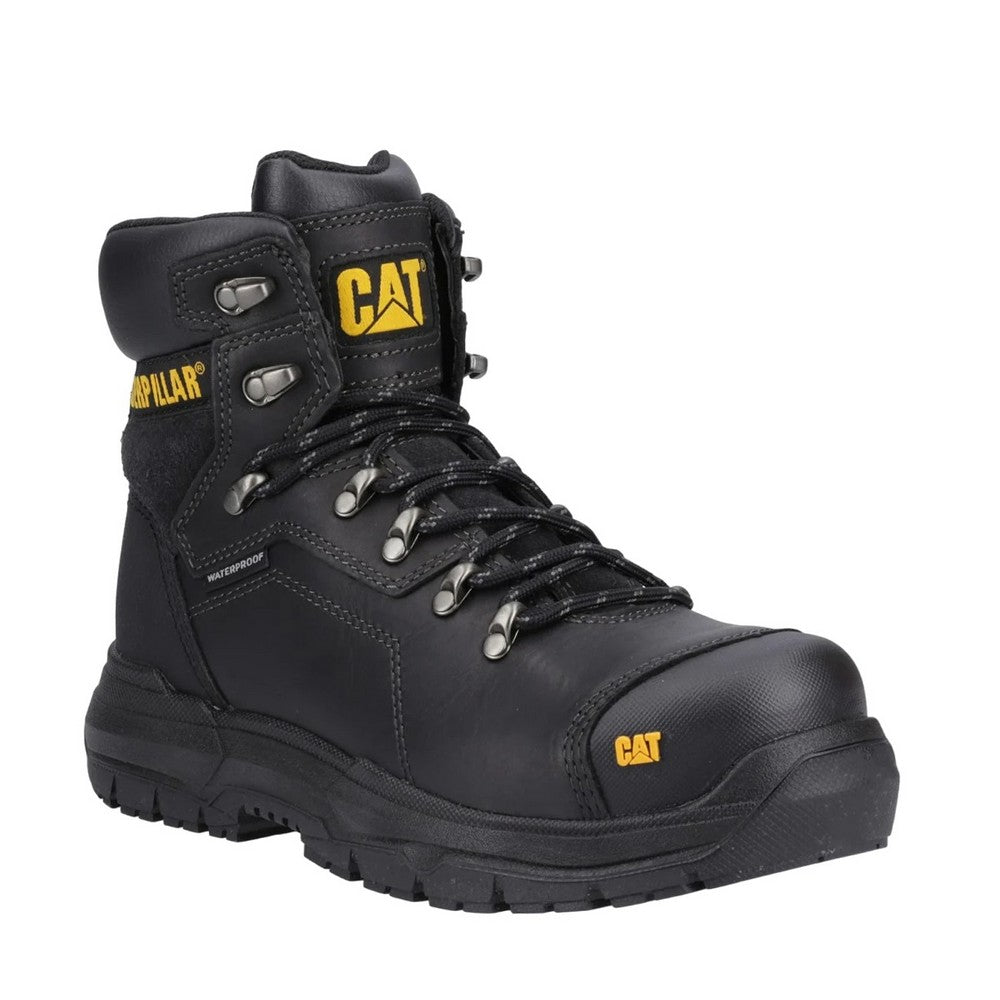 Black - Front - Caterpillar Mens Diagnostic 2.0 Grain Leather Safety Boots