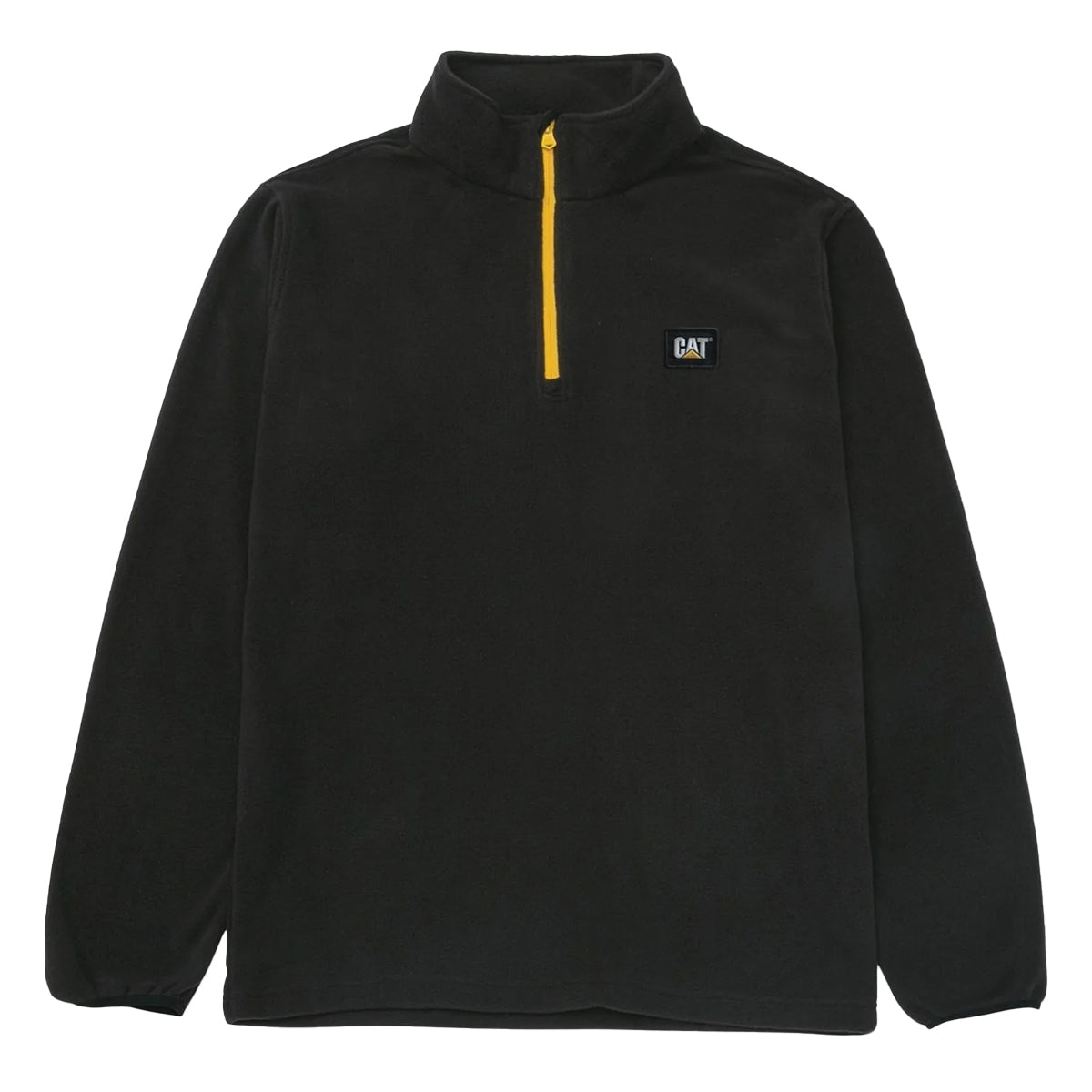 Black-Yellow - Front - Caterpillar Mens Quarter Zip Fleece Top