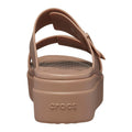 Latte - Back - Crocs Womens-Ladies Brooklyn Low Wedge Sandals