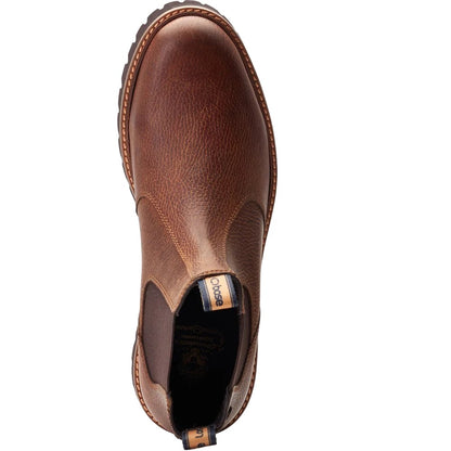 Burnt Dark Tan - Pack Shot - Base London Mens Ragnar Chelsea Boots