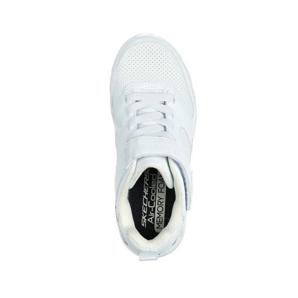 White - Back - Skechers Childrens-Kids Uno Lite - Donex Trainers