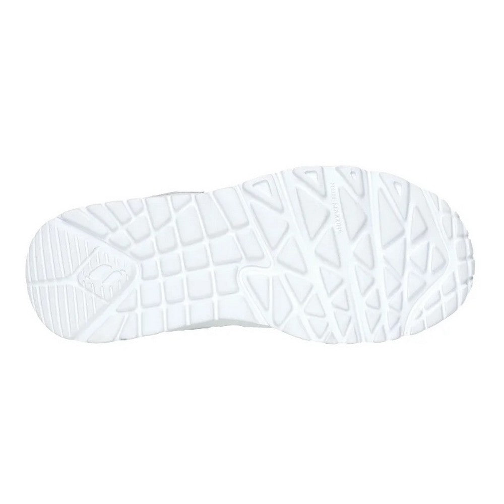 White - Side - Skechers Childrens-Kids Uno Lite - Donex Trainers