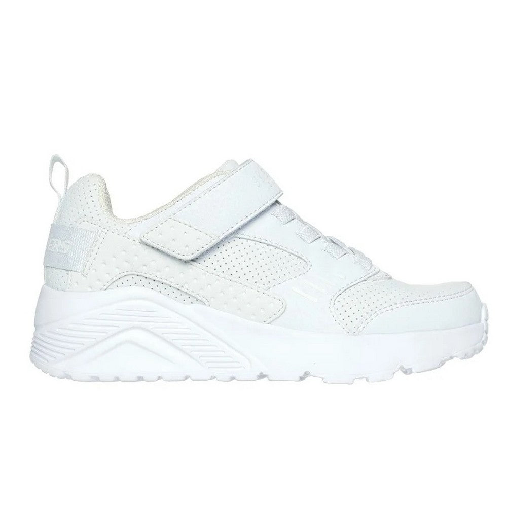White - Lifestyle - Skechers Childrens-Kids Uno Lite - Donex Trainers