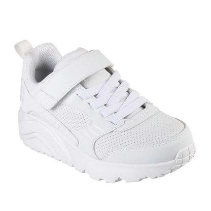 White - Front - Skechers Childrens-Kids Uno Lite - Donex Trainers
