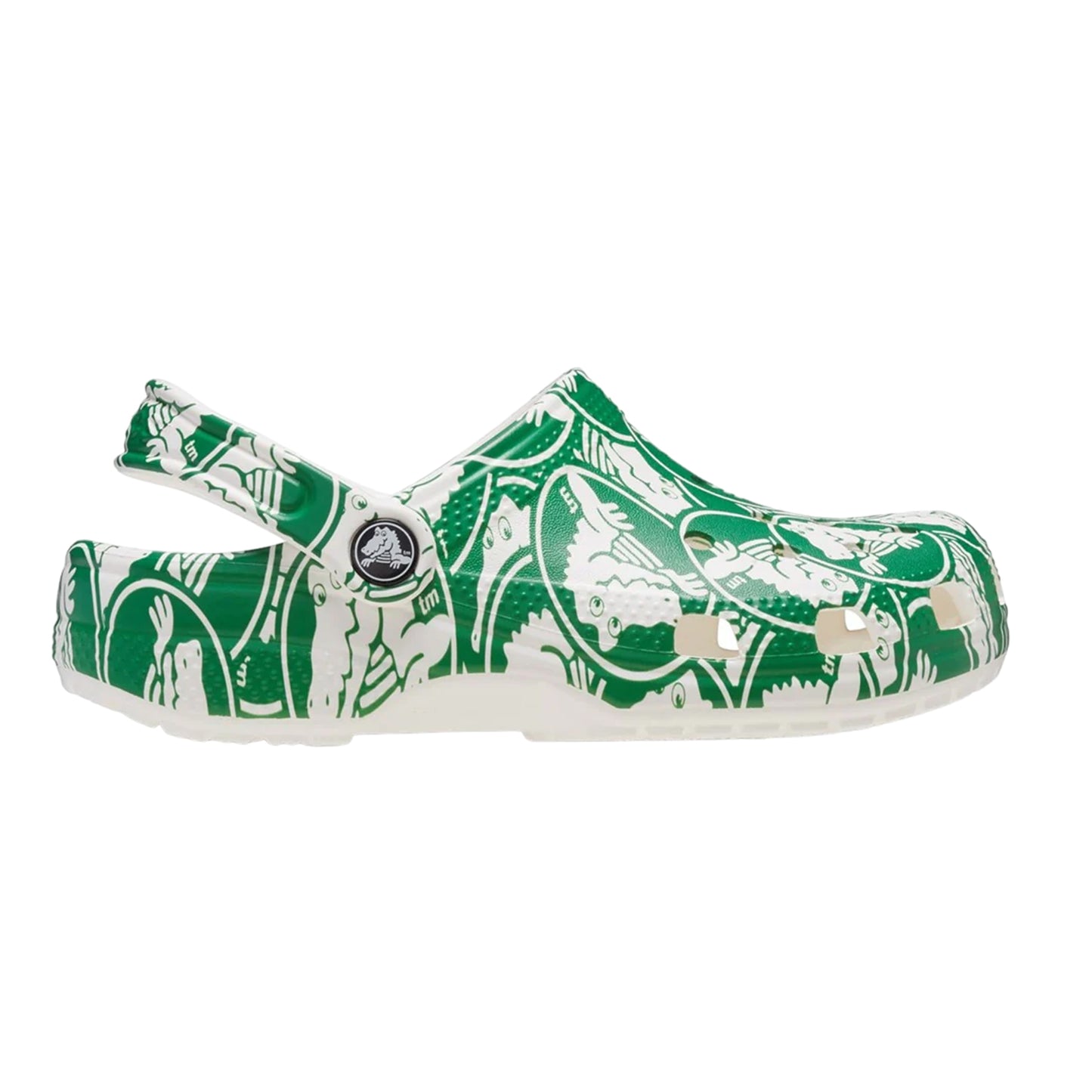 Green Ivy - Side - Crocs Childrens-Kids Classic Clogs