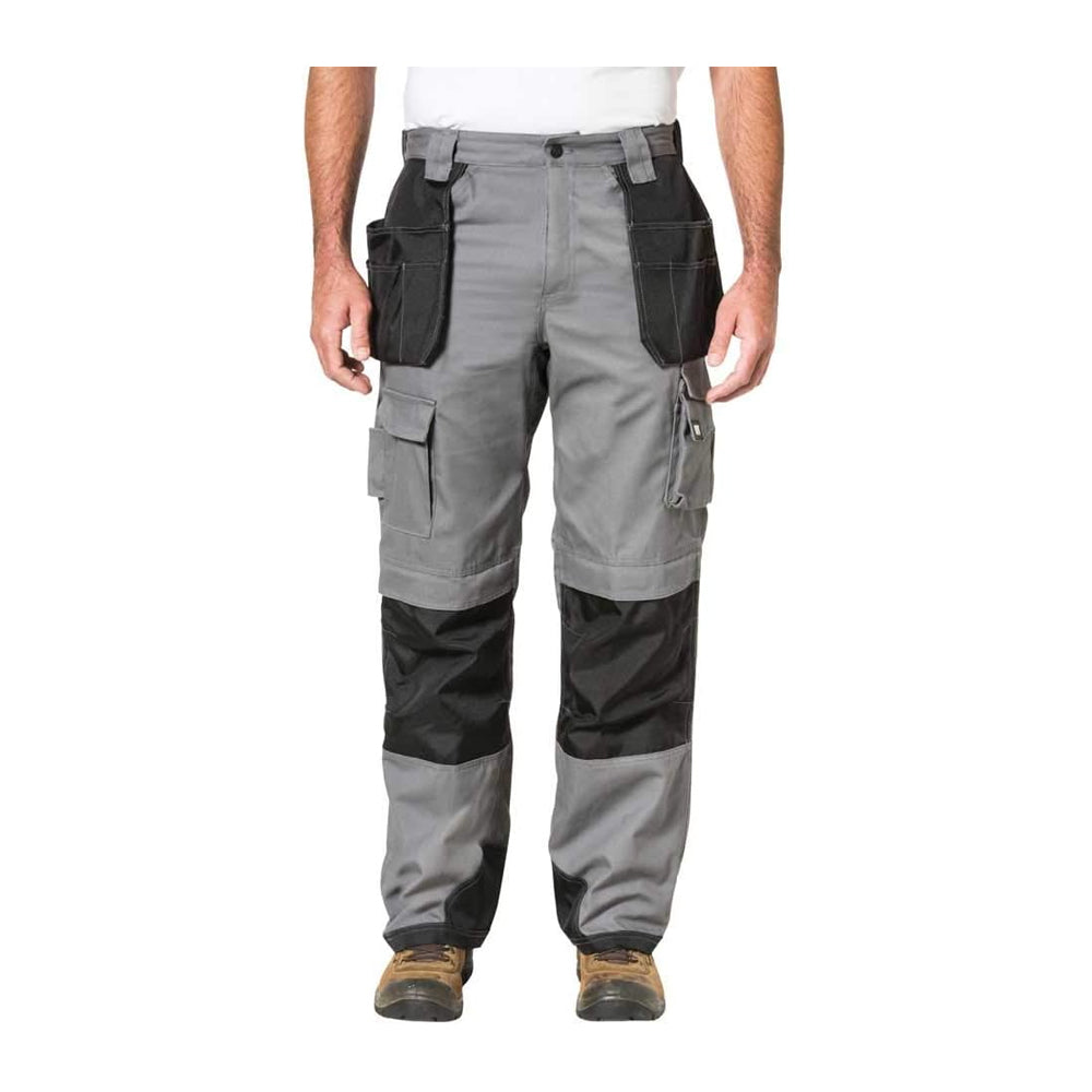 Grey - Front - Caterpillar Mens Nexus Stretch Holster Pocket Trousers