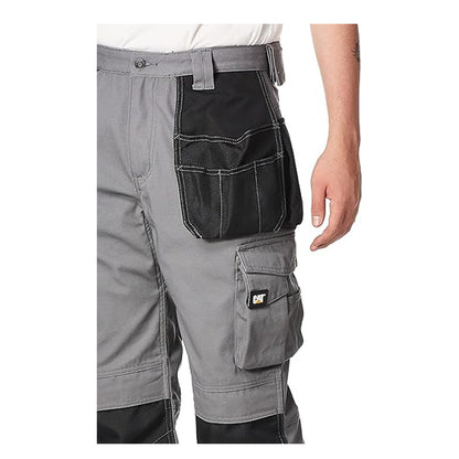 Black-Black - Front - Caterpillar Mens Nexus Stretch Holster Pocket Trousers