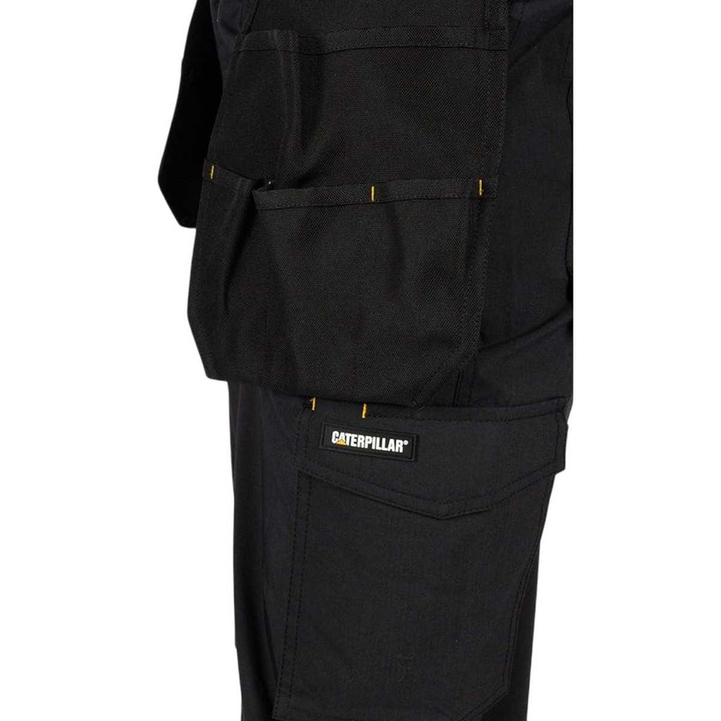 Black - Side - Caterpillar Mens Nexus Stretch Holster Pocket Trousers