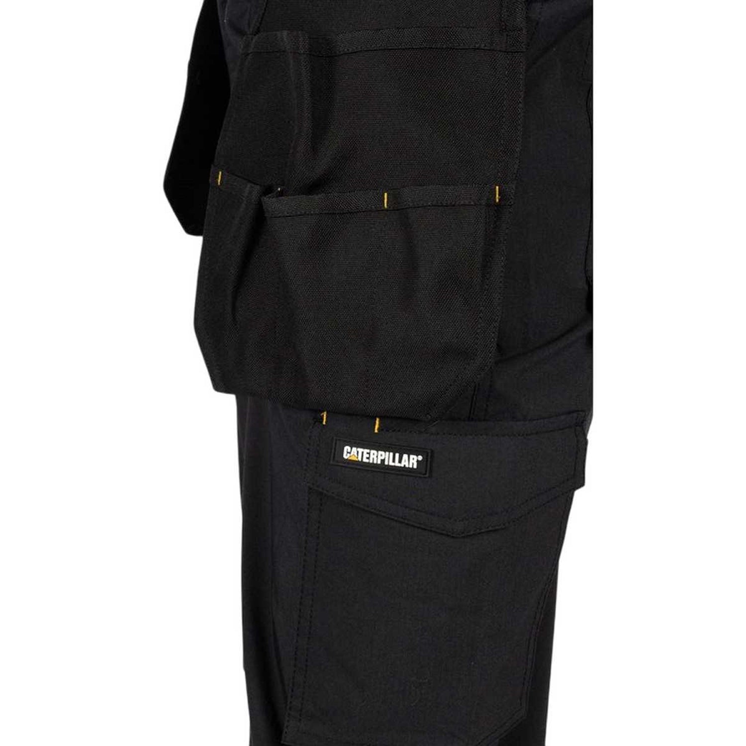 Black - Side - Caterpillar Mens Nexus Stretch Holster Pocket Trousers
