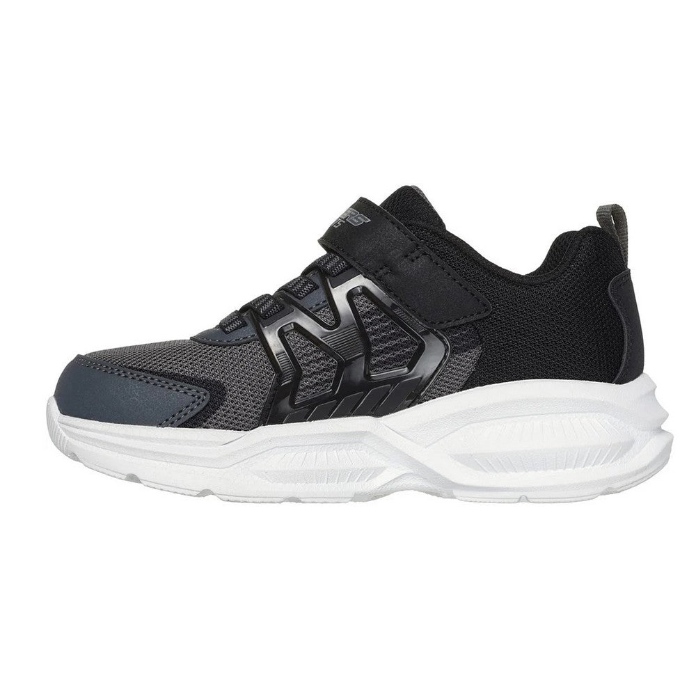 Charcoal-Black - Side - Skechers Boys S Lights: Prismatrons Trainers