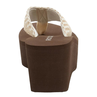 Natural - Back - Rocket Dog Womens-Ladies Crush Cordel Flip Flops