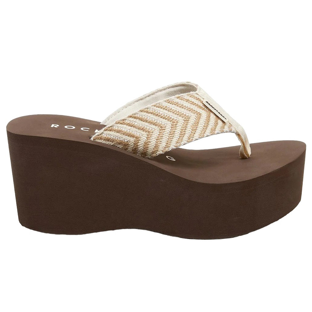 Natural - Lifestyle - Rocket Dog Womens-Ladies Crush Cordel Flip Flops