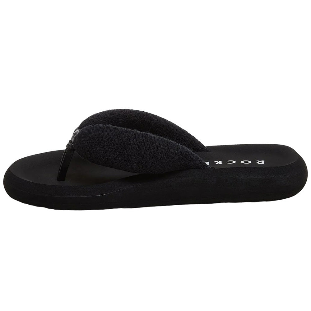 Black - Side - Rocket Dog Womens-Ladies Flip Flops