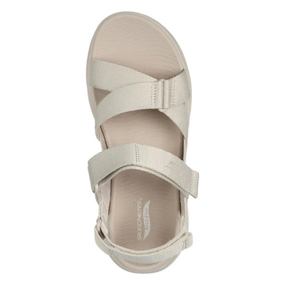 Natural - Lifestyle - Skechers Womens-Ladies Go Walk Attract Arch Fit Sandals