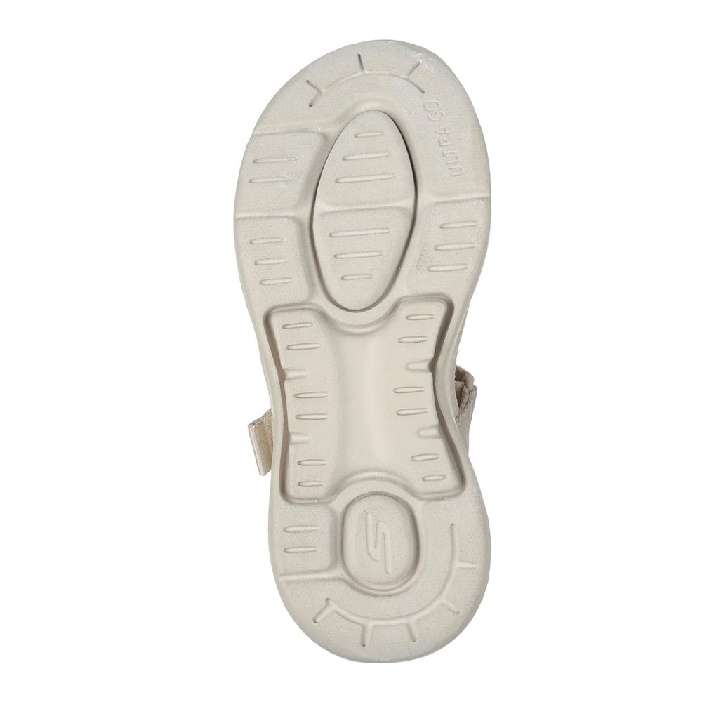 Natural - Pack Shot - Skechers Womens-Ladies Go Walk Attract Arch Fit Sandals