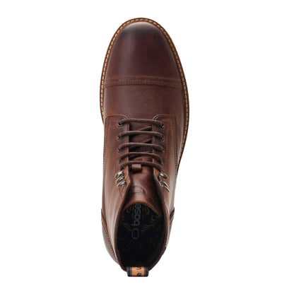 Brown - Lifestyle - Base London Mens Sparrow Leather Ankle Boots