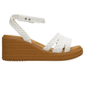 Chalk - Lifestyle - Crocs Womens-Ladies Brooklyn Ankle Strap Wedges