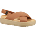 Tan - Front - Crocs Womens-Ladies Brooklyn Luxe Crossover Strap Sandals